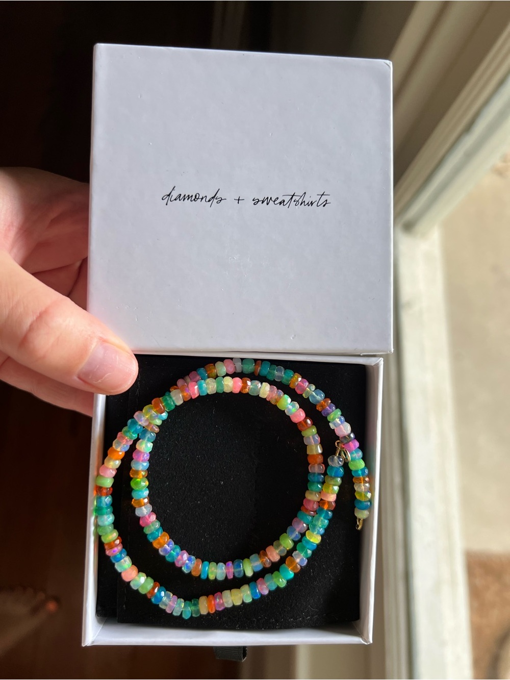 Multicolor Opal Beaded Strand Necklace